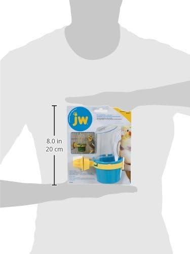 imageJW Pet Bird Cage Clean Cup Feeder ampamp Water Cup Bird Accessory Small Assorted ColorsMedium
