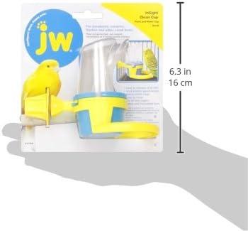 imageJW Pet Bird Cage Clean Cup Feeder ampamp Water Cup Bird Accessory Small Assorted ColorsSmall