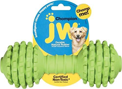 imageJW Pet Chompion Heavyweight Dog Chew Toy for Large Breeds Assorted ColorsLarge 5 x 325 x 9