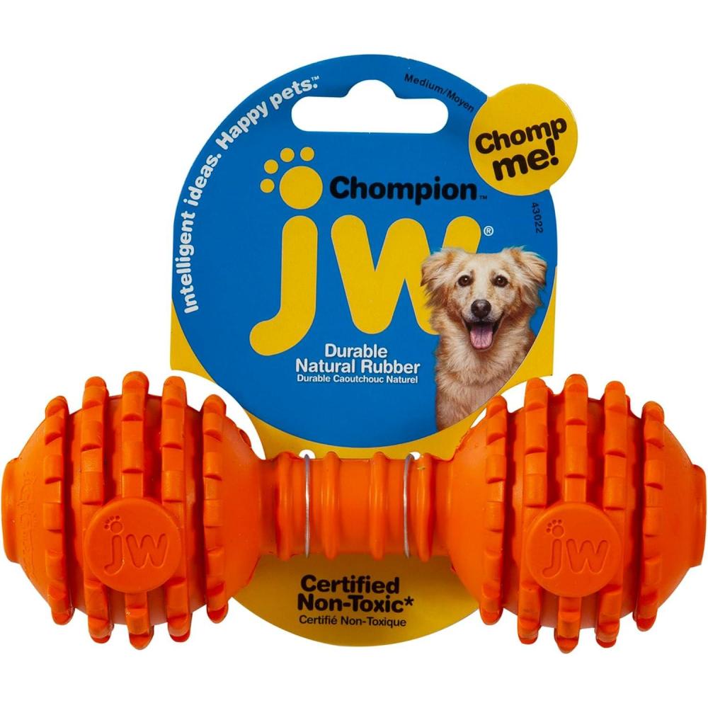 imageJW Pet Chompion Heavyweight Dog Chew Toy for Large Breeds Assorted ColorsMedium 575 x 225 x 525