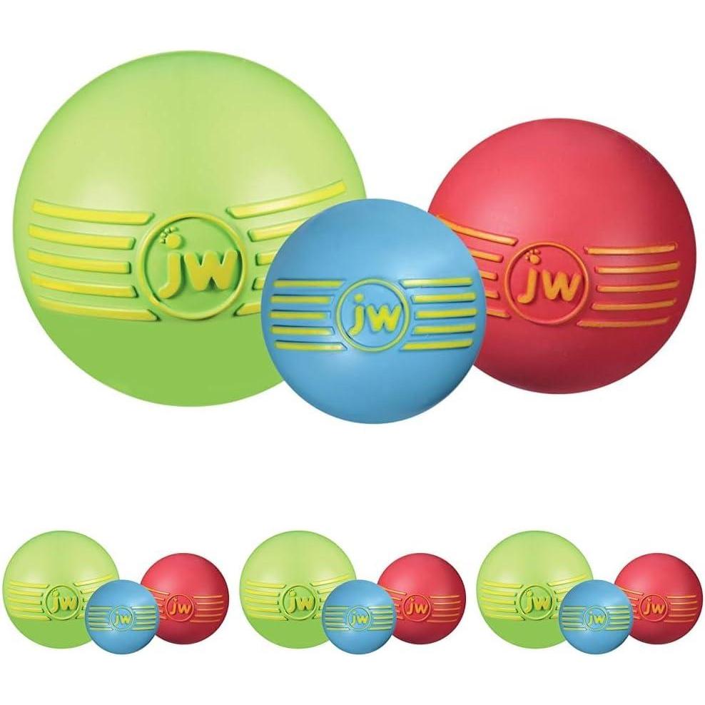 imageJW Pet Dog iSqueak Ball Dog Toy Large Assorted ColorsOne Size Pack of 4
