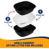 imageArm ampamp Hammer Rimmed Cat Litter Box with High Sides and Microban Made in USABlack