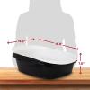 imageArm ampamp Hammer Rimmed Cat Litter Box with High Sides and Microban Made in USABlack