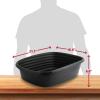 imageArm ampamp Hammer Rimmed Cat Litter Box with High Sides and Microban Made in USABlack