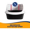 imageArm ampamp Hammer Rimmed Cat Litter Box with High Sides and Microban Made in USAPearl White Dark Gray