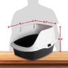 imageArm ampamp Hammer Rimmed Cat Litter Box with High Sides and Microban Made in USAPearl White Dark Gray