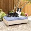 imageBooda LaZBoy Bailey Platform Elevated Dog Bed for Pets up to 75 lbs Blue Acacia 38 x 29