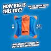 imageChuckit Flying Squirrel Fetch Dog Toy  Water Floating Flyer  Soft and Durable Polyester Canvas Construction  For Medium Dogs  Size Medium  95inch Diameter  Pack of 1  Orange and BlueMedium