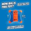 imageChuckit Flying Squirrel Fetch Dog Toy  Water Floating Flyer  Soft and Durable Polyester Canvas Construction  For Medium Dogs  Size Medium  95inch Diameter  Pack of 1  Orange and BlueSmall