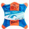 imageChuckit Flying Squirrel Fetch Dog Toy  Water Floating Flyer  Soft and Durable Polyester Canvas Construction  For Medium Dogs  Size Medium  95inch Diameter  Pack of 1  Orange and BlueMedium