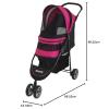 imageGen7 Pet Starry Night Gray Regal Plus Pet Stroller One Size G2320SNPink