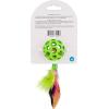 imageJW Pet Cataction Feather Ball with Bell Cat Toy Green 1 Count Pack of 1 71059
