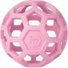 imageJW Pet Holee Roller Dog Toy Puzzle Ball Natural Rubber Medium 45 Inch Diameter Colors May VaryPink