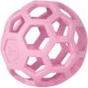 imageJW Pet Holee Roller Dog Toy Puzzle Ball Natural Rubber Medium 45 Inch Diameter Colors May VaryPink