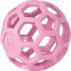 imageJW Pet Holee Roller Dog Toy Puzzle Ball Natural Rubber Medium 45 Inch Diameter Colors May VaryPink