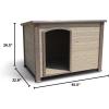 imagePRECISION PET PRODUCTS Extreme Outback Log Cabin Dog House Large Natural Wood 7027013Taupe