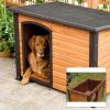 imagePRECISION PET PRODUCTS Extreme Outback Log Cabin Dog House Large Natural Wood 7027013WalnutDark Brown