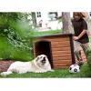 imagePRECISION PET PRODUCTS Extreme Outback Log Cabin Dog House Large Natural Wood 7027013WalnutDark Brown