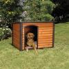 imagePRECISION PET PRODUCTS Extreme Outback Log Cabin Dog House Large Natural Wood 7027013WalnutDark Brown