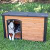 imagePRECISION PET PRODUCTS Extreme Outback Log Cabin Dog House Large Natural Wood 7027013WalnutDark Brown