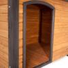 imagePRECISION PET PRODUCTS Extreme Outback Log Cabin Dog House Large Natural Wood 7027013WalnutDark Brown