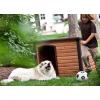 imagePRECISION PET PRODUCTS Extreme Outback Log Cabin Dog House Large Natural Wood 7027013WalnutDark Brown