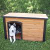 imagePRECISION PET PRODUCTS Extreme Outback Log Cabin Dog House Large Natural Wood 7027013WalnutDark Brown