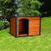 imagePRECISION PET PRODUCTS Extreme Outback Log Cabin Dog House Large Natural Wood 7027013WalnutDark Brown
