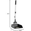 imagePRECISION PET PRODUCTS Little Stinker Heavy Duty Poop Scoop Large Pan with Rake  620066215 SilverBlack