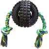 imagePet Qwerks XTire Ball Dog Toys  Jingle Interactive Chew Toy  SmallRope