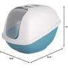 imagePetmate Basic Hooded Cat Litter Pan Made in USA 188quotL x 152quotW x 14quotHWhite  Blue