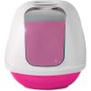 imagePetmate Basic Hooded Cat Litter Pan Made in USA 188quotL x 152quotW x 14quotHWhite  Pink