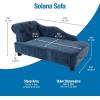 imagePetmate LaZBoy Solana Chaise Lounger Dog Bed Blue 40quot x 20quot Large