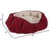 imagePetmate Overstuffed Oval Bed 34 x 27 Assorted Navy BlueBurgundyDark BrownGreen 26952