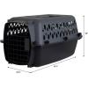 imagePetmate Pet Porter Fashion Dog Kennel  Crate for Pets 1520 lbs  Airline Approved Pet Carrier  Durable Plastic Shell  For Home and Travel  Made in USA  24 Inches  Pale Aqua and Blackgray