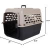 imagePetmate Vari Dog Kennel  Portable Dog Carriers ampamp Crates for Small Dogs AirlineFriendly Durable Plastic Pet Carrier For Home and Travel 24 Inches Taupe and Black280L x 205W x 215H