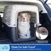 imagePetmate Vari Dog Kennel  Portable Dog Carriers ampamp Crates for Small Dogs AirlineFriendly Durable Plastic Pet Carrier For Home and Travel 24 Inches Taupe and Black40L x 27W x 30H