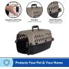 imagePetmate Vari Dog Kennel  Portable Dog Carriers ampamp Crates for Small Dogs AirlineFriendly Durable Plastic Pet Carrier For Home and Travel 24 Inches Taupe and Black190L x 125W x 108H