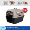 imagePetmate Vari Dog Kennel  Portable Dog Carriers ampamp Crates for Small Dogs AirlineFriendly Durable Plastic Pet Carrier For Home and Travel 24 Inches Taupe and Black280L x 205W x 215H