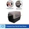 imagePetmate Vari Dog Kennel  Portable Dog Carriers ampamp Crates for Small Dogs AirlineFriendly Durable Plastic Pet Carrier For Home and Travel 24 Inches Taupe and Black40L x 27W x 30H