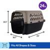 imagePetmate Vari Dog Kennel  Portable Dog Carriers ampamp Crates for Small Dogs AirlineFriendly Durable Plastic Pet Carrier For Home and Travel 24 Inches Taupe and Black240L x 167W x 145H