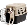 imagePetmate Vari Dog Kennel  Portable Dog Carriers ampamp Crates for Small Dogs AirlineFriendly Durable Plastic Pet Carrier For Home and Travel 24 Inches Taupe and Black320L x 225W x 240H