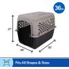 imagePetmate Vari Dog Kennel  Portable Dog Carriers ampamp Crates for Small Dogs AirlineFriendly Durable Plastic Pet Carrier For Home and Travel 24 Inches Taupe and Black320L x 225W x 240H