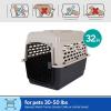 imagePetmate Vari Dog Kennel  Portable Dog Carriers ampamp Crates for Small Dogs AirlineFriendly Durable Plastic Pet Carrier For Home and Travel 24 Inches Taupe and Black320L x 225W x 240H