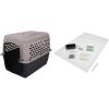 imagePetmate Vari Dog Kennel  Portable Dog Carriers ampamp Crates for Small Dogs AirlineFriendly Durable Plastic Pet Carrier For Home and Travel 24 Inches Taupe and Black360L x 250W x 270H