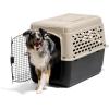 imagePetmate Vari Dog Kennel  Portable Dog Carriers ampamp Crates for Small Dogs AirlineFriendly Durable Plastic Pet Carrier For Home and Travel 24 Inches Taupe and Black360L x 250W x 270H