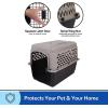 imagePetmate Vari Dog Kennel  Portable Dog Carriers ampamp Crates for Small Dogs AirlineFriendly Durable Plastic Pet Carrier For Home and Travel 24 Inches Taupe and Black320L x 225W x 240H