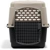 imagePetmate Vari Dog Kennel  Portable Dog Carriers ampamp Crates for Small Dogs AirlineFriendly Durable Plastic Pet Carrier For Home and Travel 24 Inches Taupe and Black360L x 250W x 270H