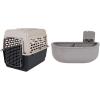 imagePetmate Vari Dog Kennel  Portable Dog Carriers ampamp Crates for Small Dogs AirlineFriendly Durable Plastic Pet Carrier For Home and Travel 24 Inches Taupe and Black320L x 225W x 240H