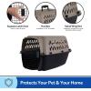imagePetmate Vari Dog Kennel  Portable Dog Carriers ampamp Crates for Small Dogs AirlineFriendly Durable Plastic Pet Carrier For Home and Travel 24 Inches Taupe and Black280L x 205W x 215H